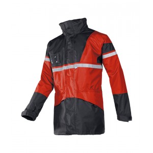 Sioen Siopor Ultra 4-in-1 parka 288A Cloverfield, rood/zwart Maat M 