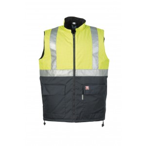 Sioen Siopor bodywarmer FR-AST 1666 Bravone, geel/blauw Maat 3XL 