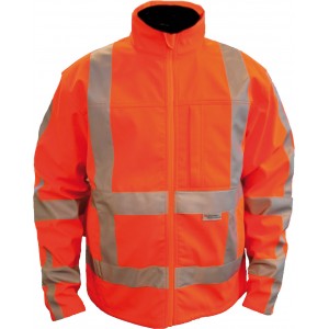 M-Wear softshell jack 1316 RWS, oranje Maat M 