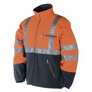 Sioen fleece jas FR 496Z Rainier, oranje/marineblauw Maat 3XL 