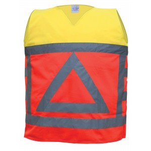 M-Wear verkeersregelaarsvest 0125, oranje/geel Maat L 