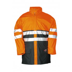 Sioen Flexothane Classic regenparka 7883 Karymski, oranje/blauw Maat XL 