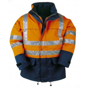 Sioen Siopor Extra regenjas 132Z Brighton, oranje/blauw Maat XL 