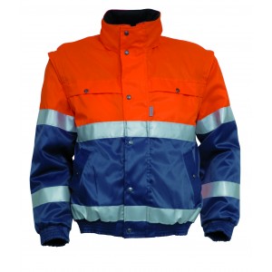 HaVeP High Visibility All Season jack 5139, blauw/oranje Maat S 