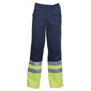 HaVeP High Visibility broek 8397, blauw/geel Maat 60 