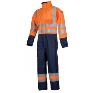 Sioen Siopor FR-AST overall 5634 Geralton, oranje/marineblauw Maat XXL 