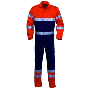 HaVeP High Visibility overall 2415, blauw/oranje Maat 50 